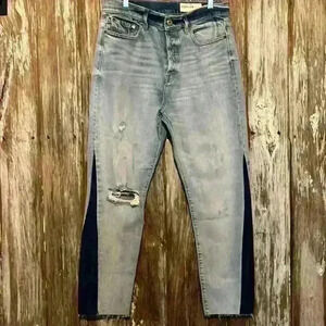 EUC PISTOLA HIGH RISE BUTTON FLY DISTRESSED JEANS